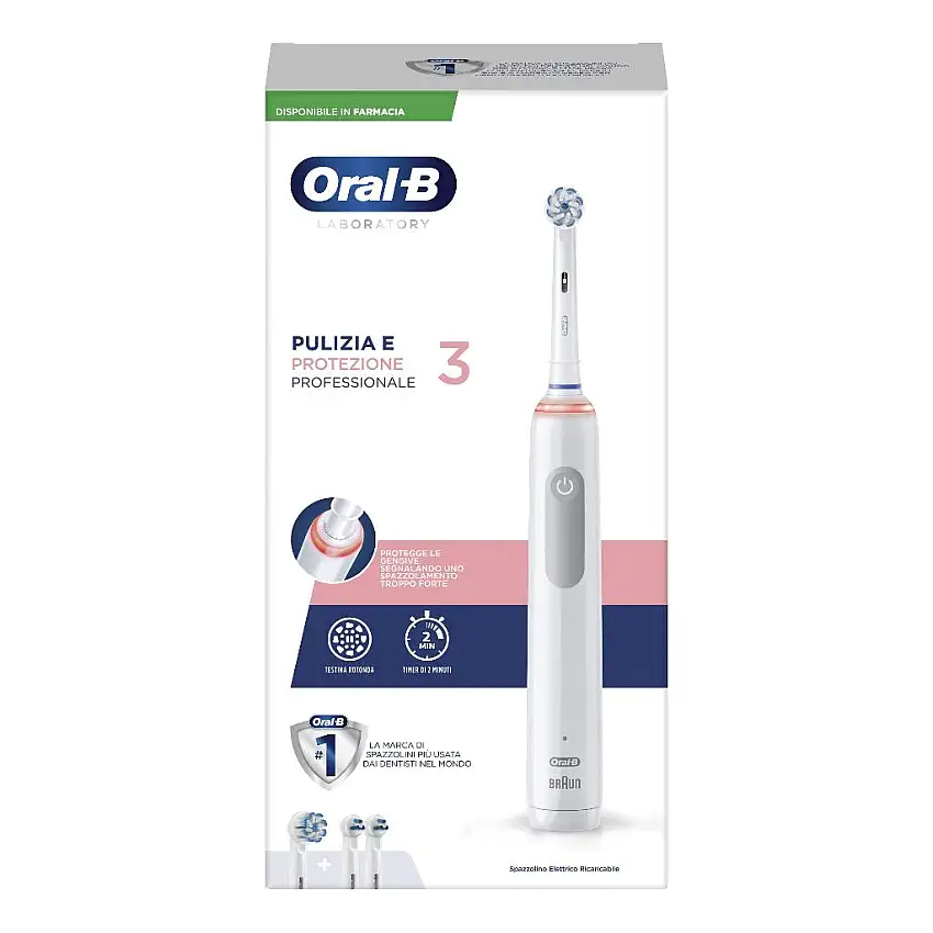 ORAL-B PRO 3 LABORATORY SPAZZOLINO ELETTRICO + 2 REFILL