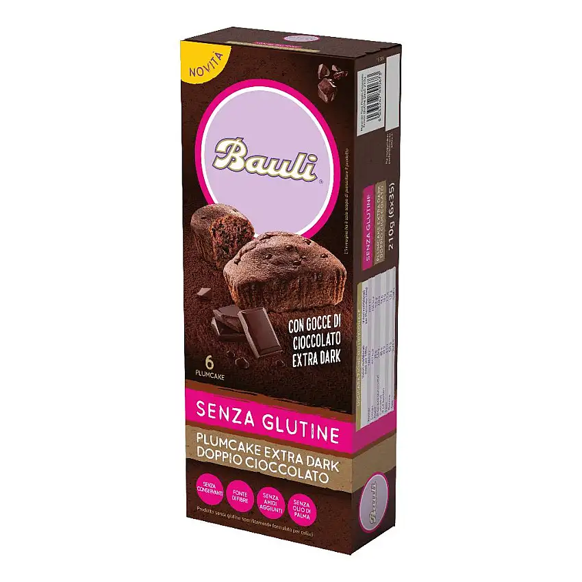 DORIA PLUMCAKE EXTRA DARK DOPPIO CIOCCOLATO 6 PEZZI DA 35 G
