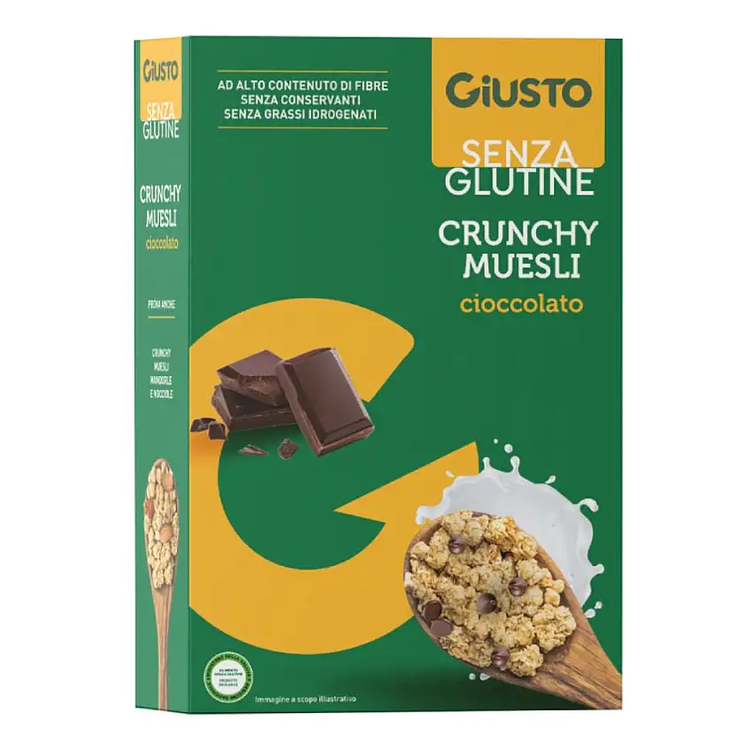 GIUSTO SENZA GLUTINE MUESLI AVENA E CIOCCOLATO 375 G