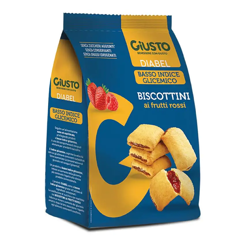 GIUSTO DIABEL BISCOTTINI FRUTTI ROSSI 250 G