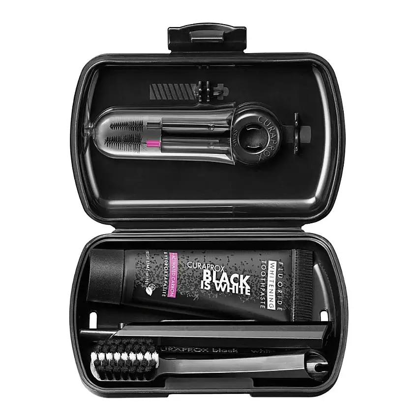 CURAPROX BLACK IS WHITE TRAVEL SET