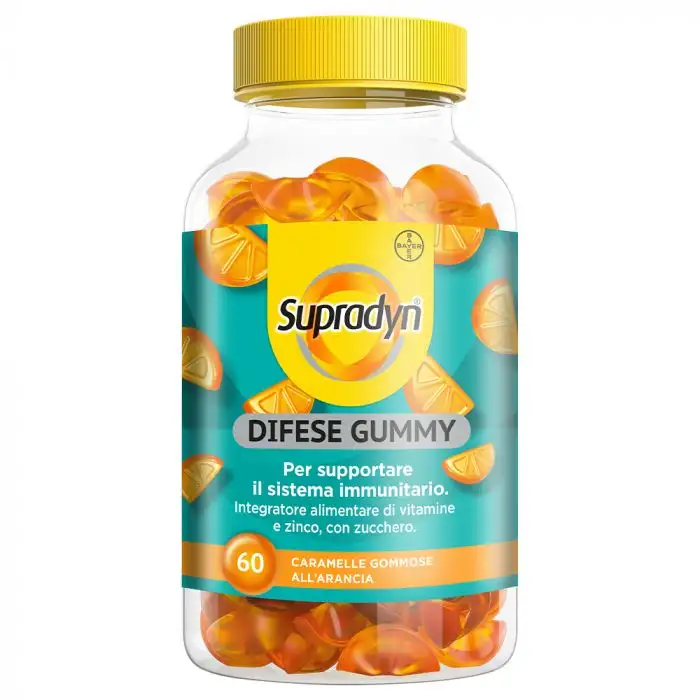 Supradyn Difese Gummy Integratore Difese Immunitarie Vitamina C Vitamina D Zinco 60 Caramelle