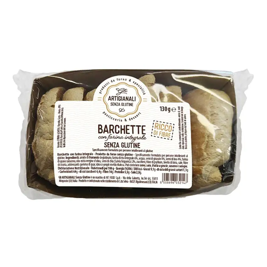 GLI ARTIGIANALI BARCHETTE FARINA INTEGRALE 130 G