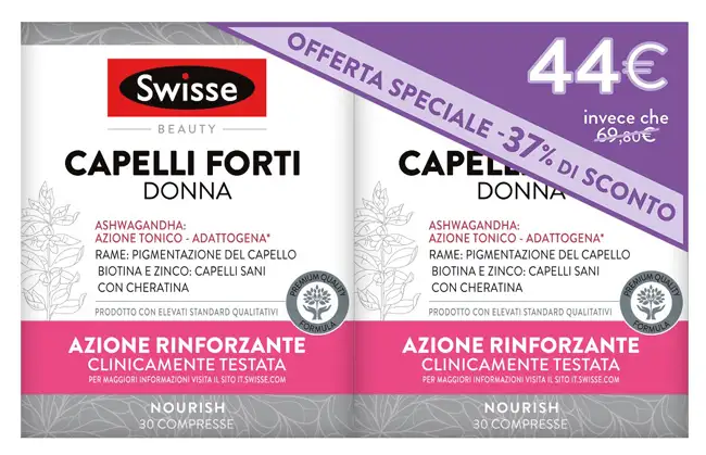 SWISSE CAPELLI FORTI DONNA BIPACK 30+30 COMPRESSE