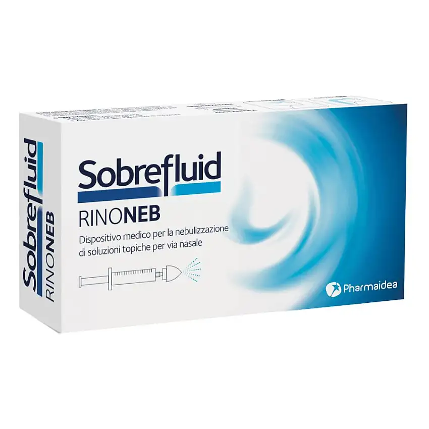 SOBREFLUID RINONEB DISPOSITIVO NEBULIZZATORE + SIRINGA LUER LOCK DA 50 ML + AGOCANNULA PER PRELIEVO SOLUZIONE