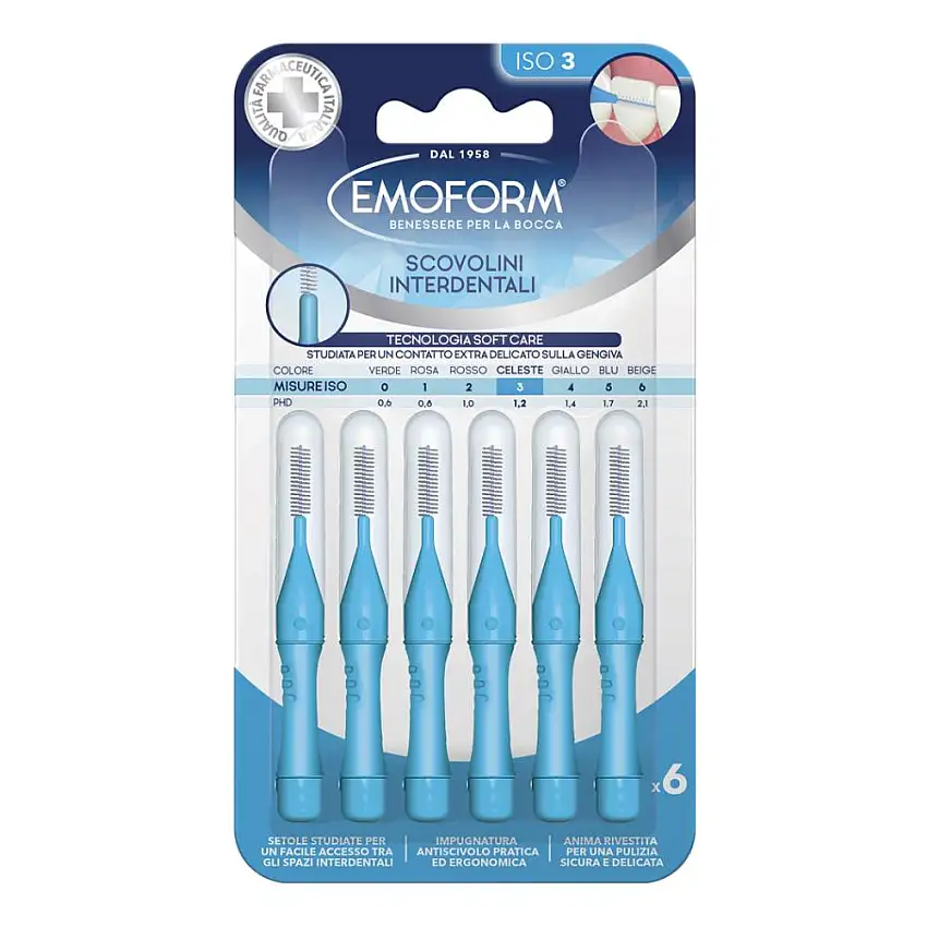EMOFORM SCOVOLINO ISO 3 CELESTE 6 PEZZI
