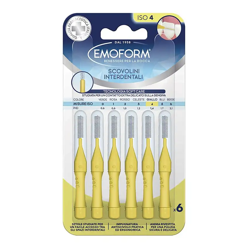 EMOFORM SCOVOLINO ISO 4 GIALLO 6 PEZZI