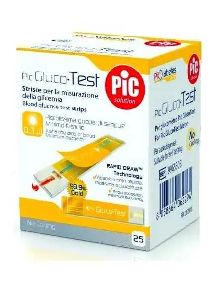 PIC STRISCE GLUCOTEST 25PZ